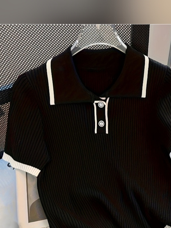 Tops - NEW Women Black & White Polo Shirt